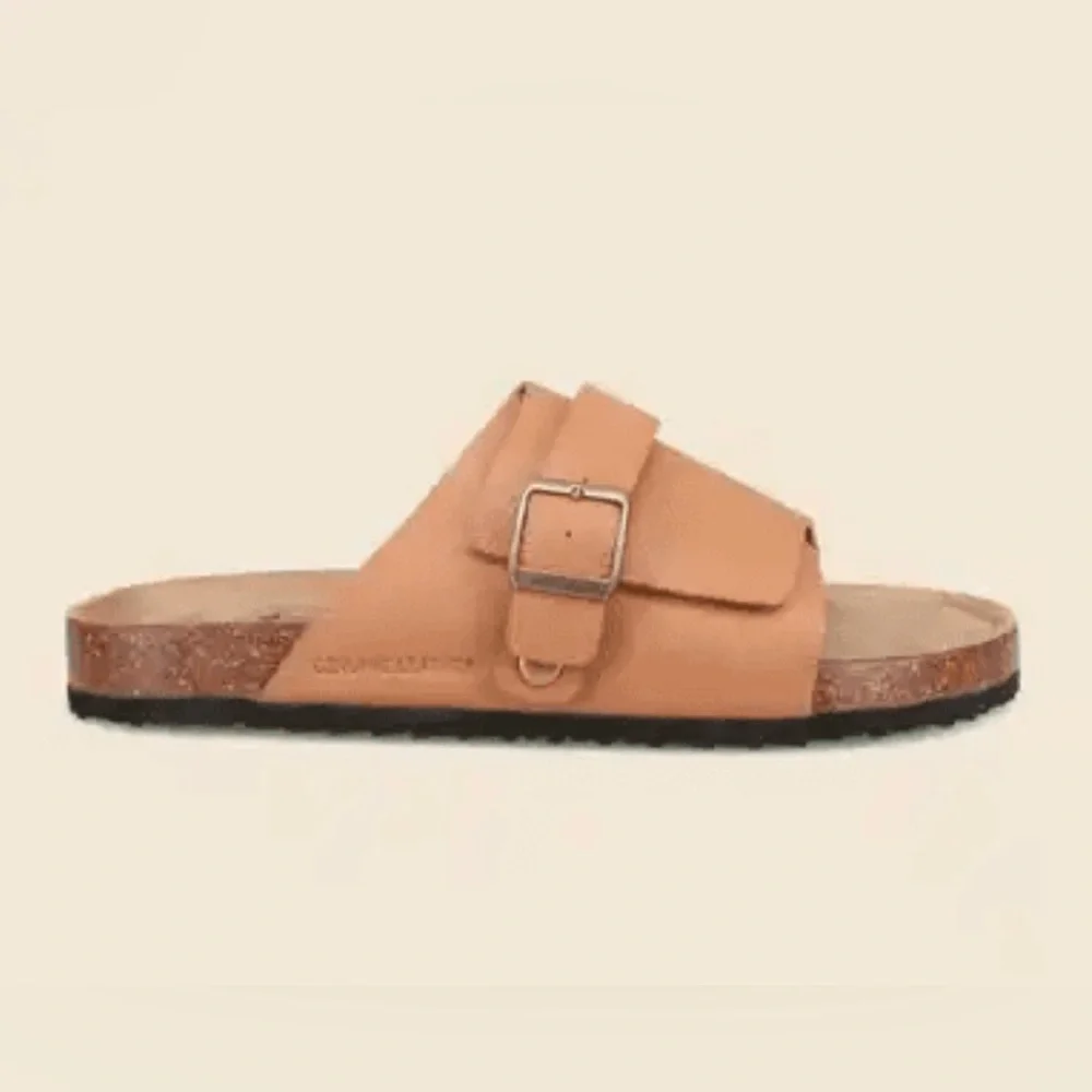 WOODSTOCK Mens Leather Sandals Size 12M Tan Color Skip On New